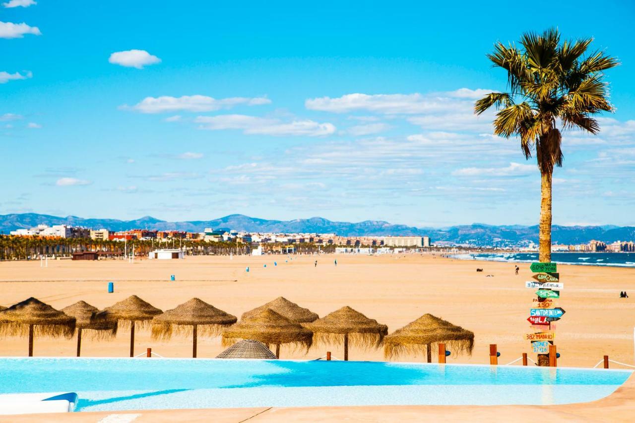 Apartment On The Beach,Pool,Wifi,Garage,Valencia Exteriör bild